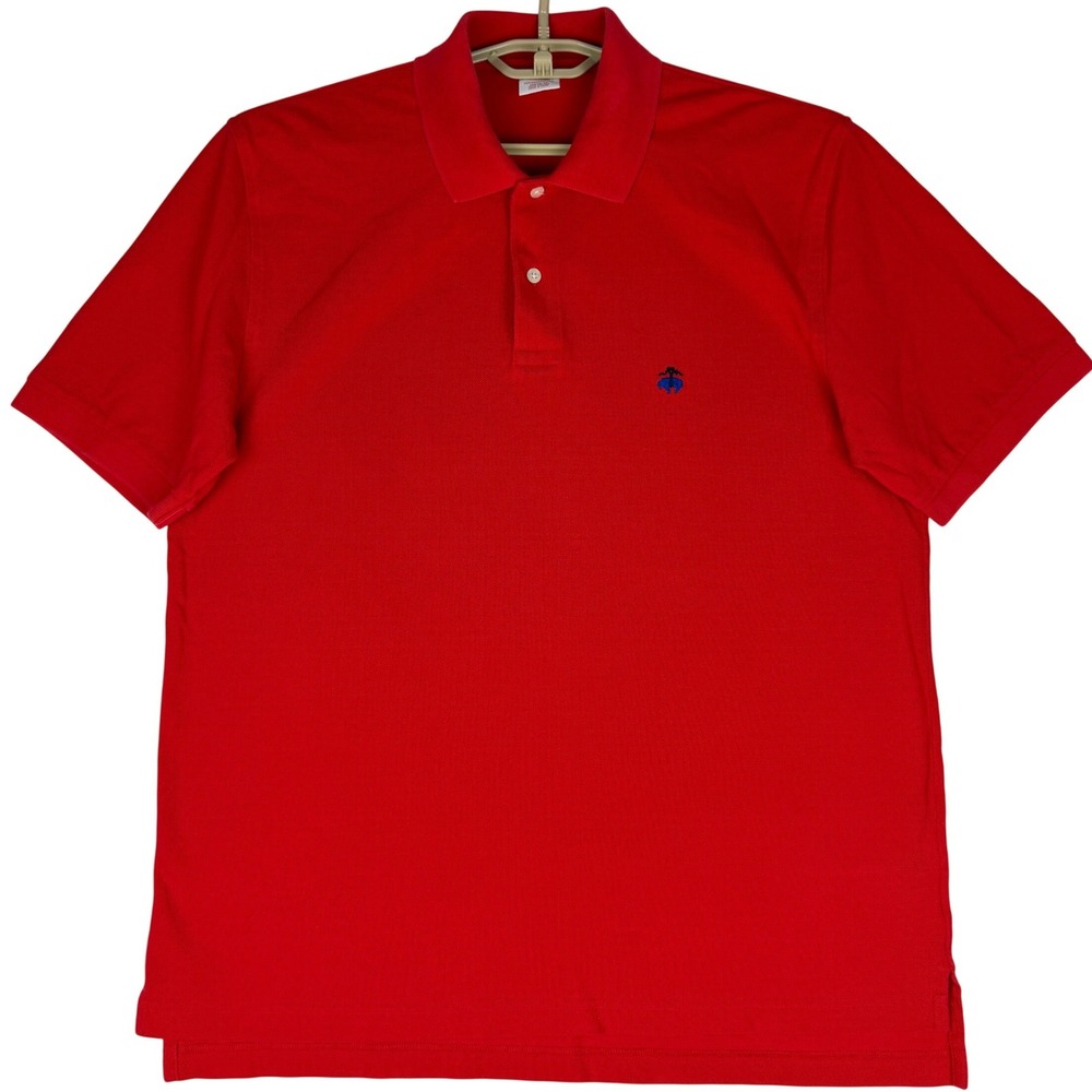 Brooks Brothers Performance Polo Shirt Mens L Red Original Fit 100% Cotton